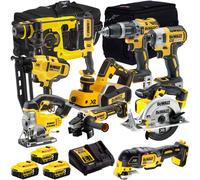 Dewalt 18V XR 10 Piece Monster Tool Kit 3 x 5.0Ah Batteries & Charger T4TKIT-925