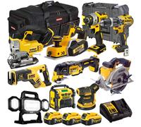 Dewalt 18V XR 10 Piece Monster Tool Kit 3 x 5.0Ah Battery & Charger T4TKIT-9617