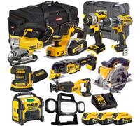 Dewalt 18V XR 10 Piece Power Tool Kit 3 x 5.0Ah Battery & Charger T4TKIT-9711