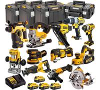 Dewalt 18V XR 12 Piece Combo Tool Kit with 4 x Battery Charger & Bag T4TKIT-1331