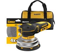 DEWALT 18V XR 125mm Random Orbit Sander with Pack of Abrasive Discs and Soft Bag, DCW211KN-XJ