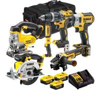 DeWalt 18V XR 6 Piece Combo Tool Kit 3 x 5.0Ah Battery Charger & Bag T4TKIT-650