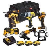 Dewalt 18V XR 6 Piece Combo Tool Kit with 3 x Battery Charger & Bag T4TKIT-2678