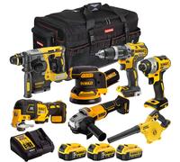 Dewalt 18V XR 7 Piece Combo Tool Kit with 3 x Battery Charger & Bag T4TKIT-2217