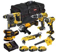 Dewalt 18V XR 7 Piece Combo Tool Kit with 3 x Battery Charger & Bag T4TKIT-2291