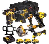 Dewalt 18V XR 8 Piece Combo Tool Kit with 3 x Battery Charger & Bag T4TKIT-1922