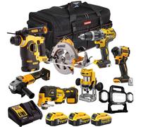 Dewalt 18V XR 8 Piece Combo Tool Kit with 3 x Battery Charger & Bag T4TKIT-2029