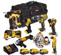 Dewalt 18V XR 8 Piece Combo Tool Kit with 3 x Battery Charger & Bag T4TKIT-2135