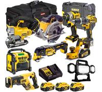 Dewalt 18V XR 9 Piece Combo Tool Kit 3 x 5.0Ah Battery & Charger T4TKIT-9754