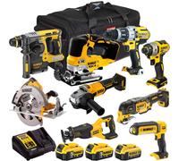 Dewalt 18V XR 9 Piece Combo Tool Kit with 3 x Battery Charger & Bag T4TKIT-1572