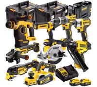 Dewalt 18V XR 9 Piece Monster Tool Kit 2 x 5.0Ah Battery Charge Case T4TKIT-880