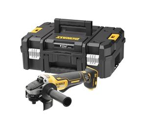 DEWALT 18V XR Brushless 125mm Paddle Switch Grinder, DCG406NT-XJ | 18V XR brushless 125mm angle grinder with paddle switch, electronic brake and clutch for control, safety and durability.
