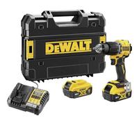 DEWALT 18V XR Brushless Compact Hammer Drill Driver with 2 5Ah Lithium-Ion Batteries and TSTAK Kitbox, European Plug, DCD799P2T-QW