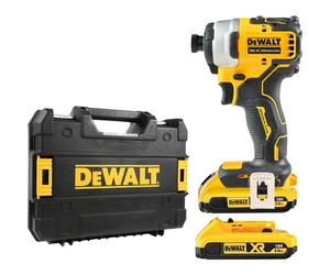 DeWalt 18V XR Brushless Cordless Impact Driver Builders Power Tool 2 x 2.0Ah