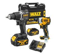 Dewalt 18v XR Brushless Twin Pack Compact Combi Hammer Drill + Impact Driver 4ah