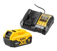 DeWalt 18v XR Cordless Li-ion Battery and Charger Pack 5ah