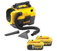 Dewalt 18V XR Cordless Wet Dry Vacuum With 2 X 5Ah Battery