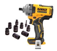 Dewalt 18V Xr Dcf891N Brushless 1/2 Torque Wrench + 9Pc Socket Set