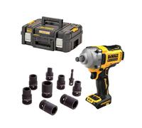 Dewalt 18V Xr Dcf891N Brushless 1/2 Torque Wrench + Tstak Case + 9Pc Socket Set