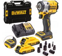 Dewalt 18V Xr Dcf921D2 Brushless 1/2" Torque Wrench Tstak 2X2Ah + 9Pc Socket Set