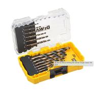 DEWALT 19Pc HSS Black and Gold Drill Set DT70728-QZ No-Spin Shank 118° Split