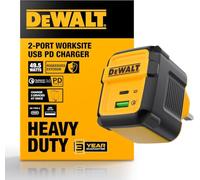 Dewalt Telecoms 2-Port United Kingdom Pd Wall Charger 49.5W 131 0872 DWG