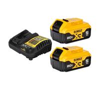 DEWALT 20V MAX Battery Starter Kit with 2 Batteries, 5.0Ah (DCB205-2CK)