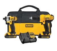 DEWALT 20V MAX Cordless Drill and Impact Driver, Power Tool Combo Kit with 2 Batteries and Charger (DCK240C2)