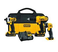DEWALT 20V MAX Cordless Drill Impact Driver and LED Work Light Portable, Power Tool Combo Kit 3 Tool, 2 Batteries and Charger Included (DCK340C2)