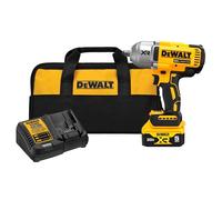 DEWALT 20V MAX Cordless Impact Wrench Kit, 20V MAX, 1/2" Hog Ring with 4-Mode Speed, Includes Battery, Charger and Kit Bag (DCF900P1)