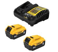 DEWALT 20V MAX XR 5.0 Ah Battery 2-Pack with Charger Starter Kit (DCB205-2C)