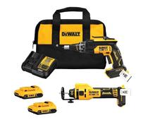 DEWALT 20V MAX XR Brushless Drywall Screw Gun and Cut-Out Tool Combo Kit with 2 Batteries and Charger Included (DCK265D2)