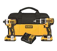 DEWALT 20V MAX XR Brushless Impact Driver and Hammer Drill Combo Kit , Compact 2.0Ah (DCK287D2)