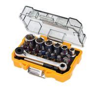 Dewalt 24 Piece High Performance Socket and Screwdriving Set (DT71516); long-living sockets; (24 pieces); with case