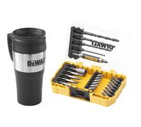 DeWalt 25 Piece Drill Screwdriver Bit Set and Mug in Tough Case