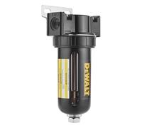 DEWALT 3/8" NPT Inline Desiccant Dryer with Clear Windows for Viewing Desiccant Life Status, High Efficiency Moisture Removal for Compressed Air Systems