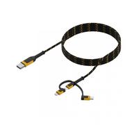 DeWalt Charging Cable DWT1311356 3-in-1 USB-A to USB-C/Lightning/Micro 1.8m Kevlar-reinforced