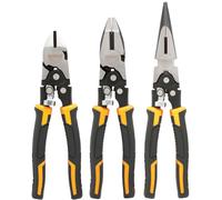 Dewalt 3 Piece Chrome Vanadium Steel Compound Action Pliers Set Dwht0-70484 Bi-Material Comfort-Grip Grip