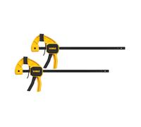 DeWalt 300mm 30cm 12" Black One-Handed Medium Trigger Clamp 2 Pack DWHT0-83158