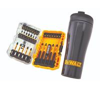 DeWalt 32 Piece Screwdriver Bit Set Phillips/Pozi/Torx & Dewalt Travel Flask Mug