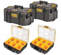 DeWalt 4 Piece Tough System V2 Tool Box and Organiser Kit