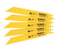 DEWALT 5 Pack 152mm Bi-Metal Reciprocating Saw Blades - For Universal Use