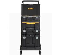 Dewalt 5 Piece Tstak Tower - Includes 5 Cases With Tote + Wheeled Cart Trolley