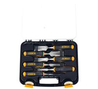 DEWALT Wood Chisel Set, 6 Piece, Contains one of each size: 6, 13, 19, 25, 32, 38mm (1/4, 1/2, 3/4, 1, 1.1/4, 1.1/2in).