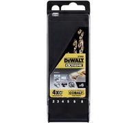 Dewalt DT4956-QZ DT4956-QZ-Juego 6 brocas Cobalto HSS-CO para Metal en Cassette de plástico