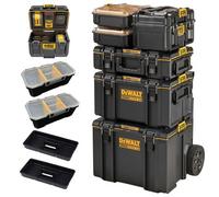 Dewalt 6Pc Toughsystem Ds450 Rolling Mobile Tool Storage Box Trolley + Charger