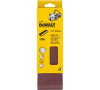 DeWalt 75 x 533mm Sanding Belts 75mm x 533mm 100g Pack of 3