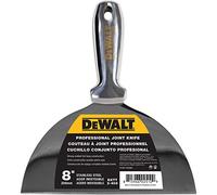 DEWALT 8" All Stainless Steel Joint Knife | One-Piece Premium Polished Metal Putty Blade | 2-408