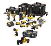Dewalt 9 Piece Brushless Cordless 18V Kit + 3 X 5.0Ah Batteries + Tstak Carrier