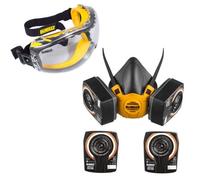 Dewalt A2P3 Medium Half Mask Respirator Face Mask + A2P3 Filters + Goggles